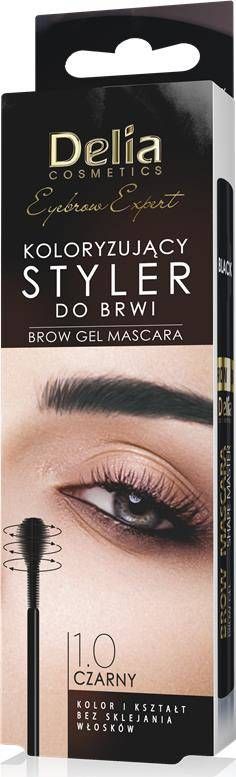 Delia Delia Cosmetics Eyebrow Expert Koloryzujący Styler do brwi 1.0 czarny 11ml