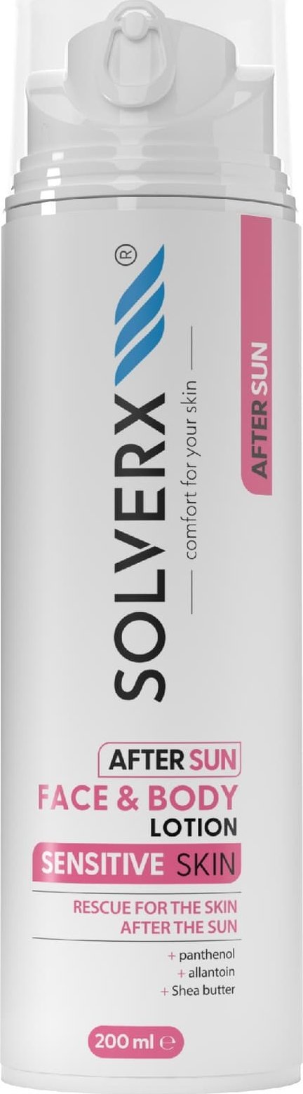 Solverx SOLVERX Sensitive Skin Balsam łagodzący po opalaniu do twarzy i ciała 200 ml