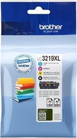 Tusz Brother Zgodny pojemnik z tuszem Brother LC3219XLVAL Żółty Czarny Turkusowy Magenta