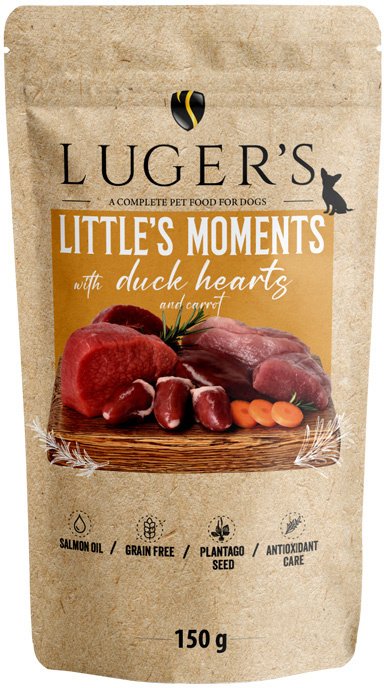 Karma mokra dla psów małych ras Luger's Little's Moments z sercami z kaczki i marchewką 150 g