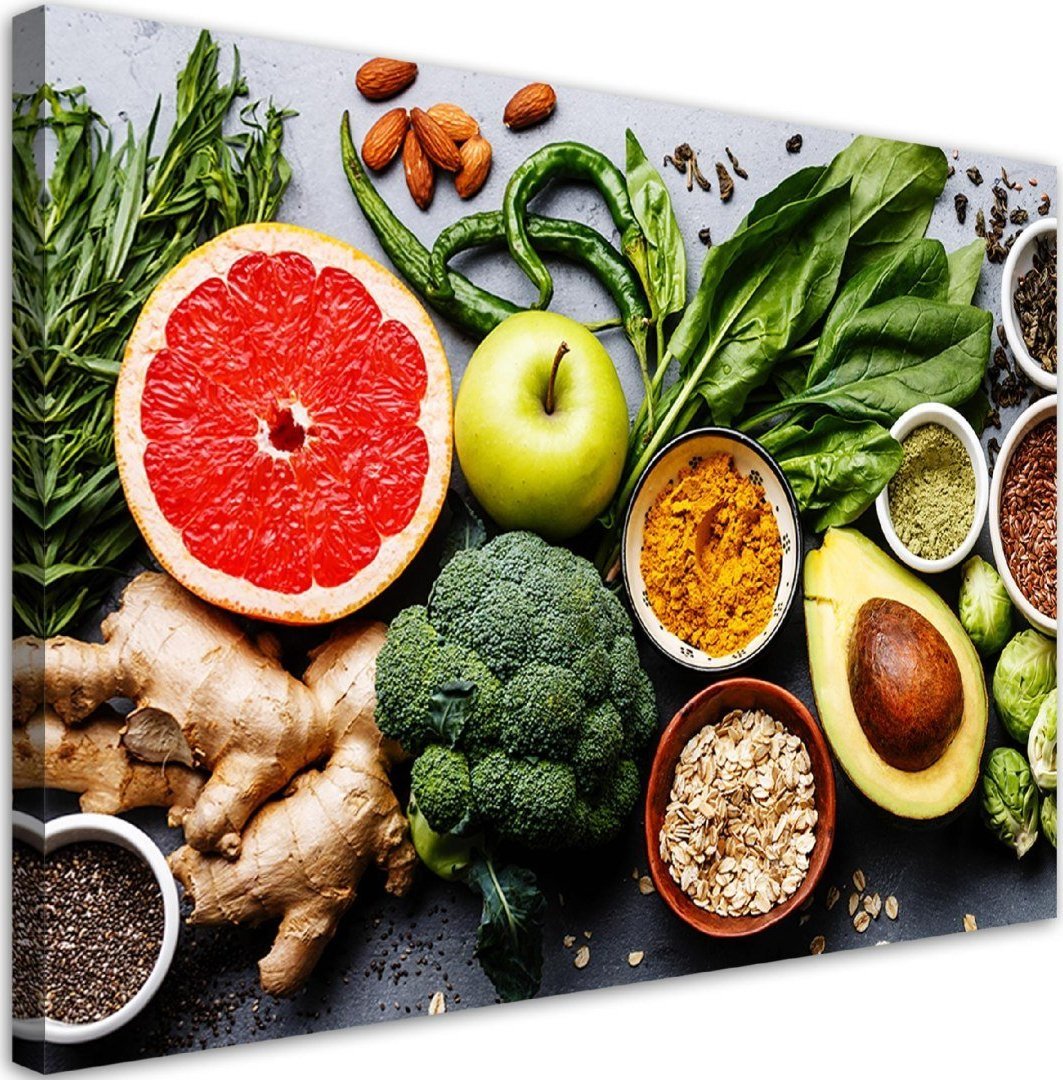 Feeby Obraz na płótnie, Warzywa i owoce kompozycja - 120x80