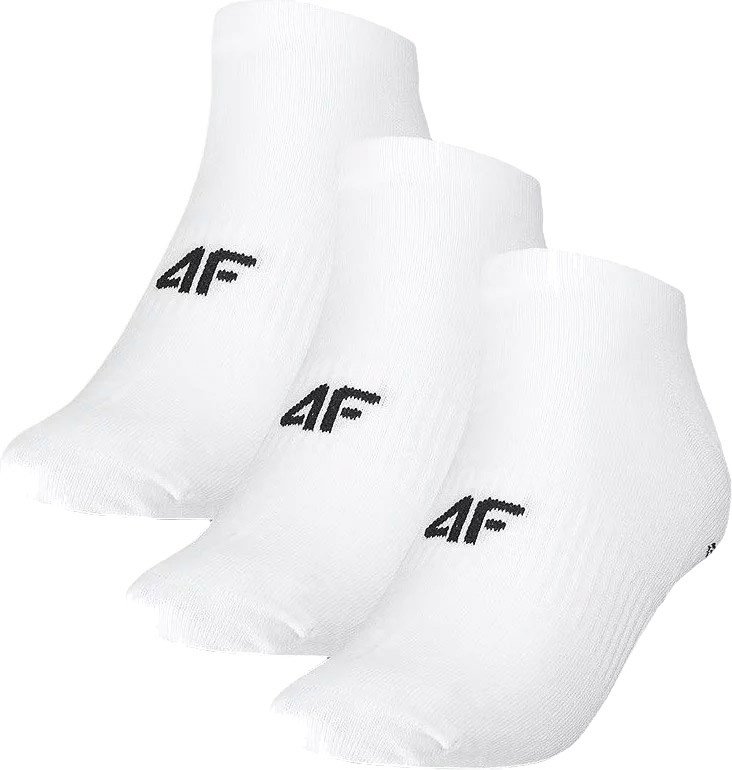 Skarpety 4F Męskie Krótkie 3-Pak Białe Sportowe M