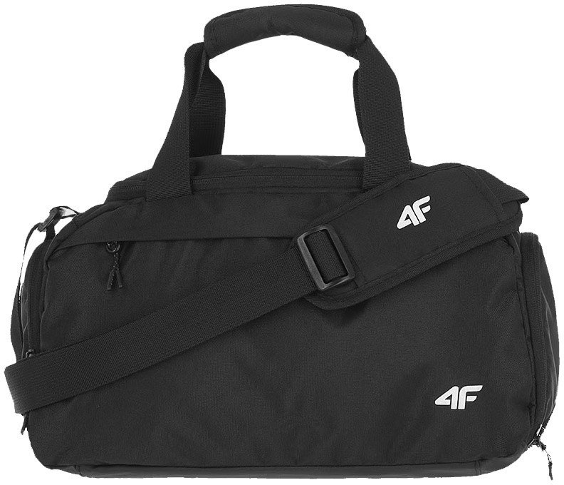 Torba sportowa 4F Treningowa czarna 10L z kieszenią na obuwie