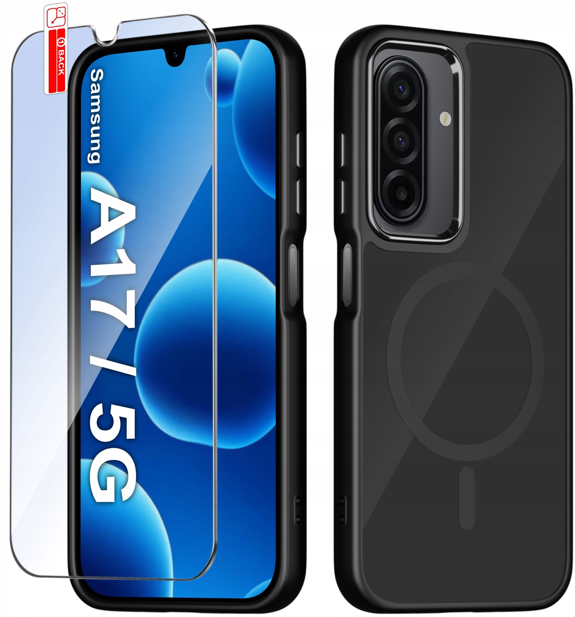 krainaGSM Etui do Samsung A17 5G CASE do MagSafe Matowe Magnetyczne PREMIUM + Szkło