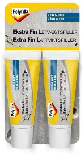 Polyfilla Ekstra Fin Letvægtsfiller - Mini dobbeltpack - Mængde: 2x20 ML