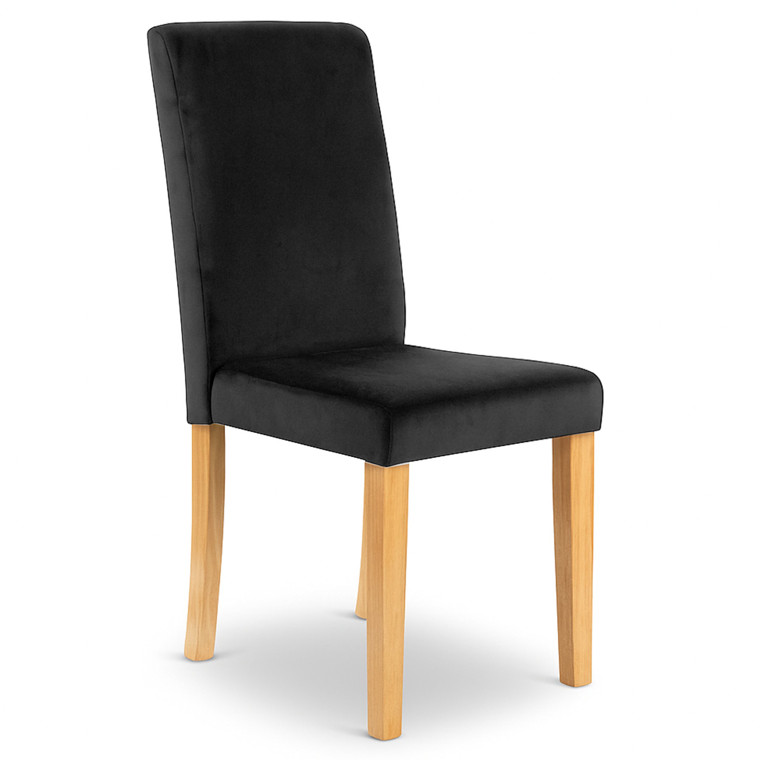 Krzesło do jadalni czarne Laro velvet oparcie wysokie do salonu stylowe