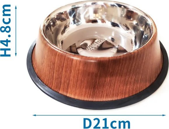 Nobleza Antypoślizgowa miska dla zwierząt z drewnianą powierzchnią Antypoślizgowa miska dla zwierząt z drewnianą powierzchnią