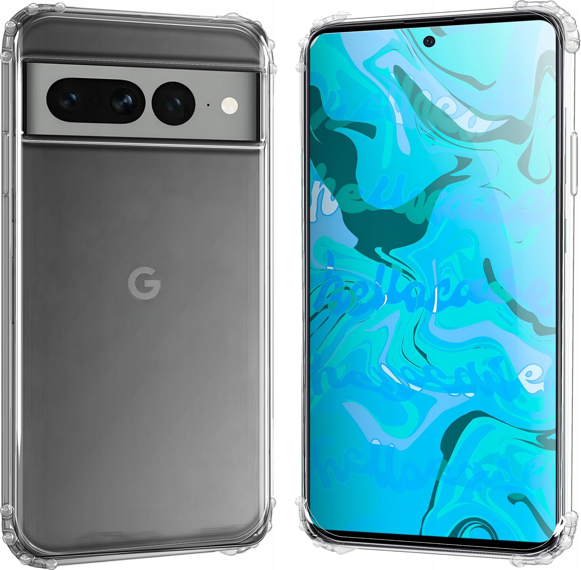 Hello Case ETUI PANCERNE DO GOOGLE PIXEL 7 PRO |SILIKON ANTI SHOCK | POKROWIEC SZKŁO