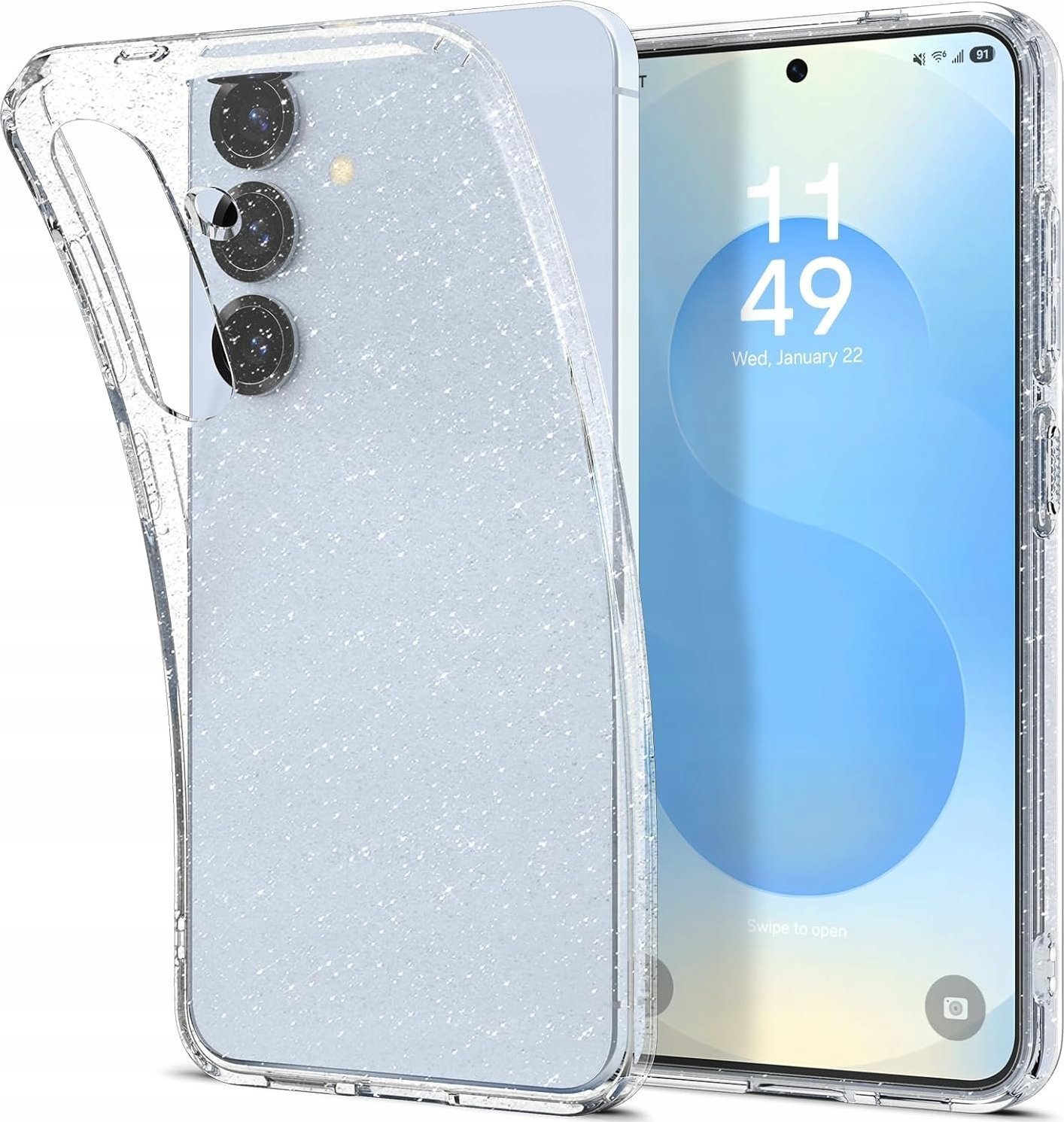 Spigen Liquid Crystal Glitter Case for Samsung Galaxy S25 Clear