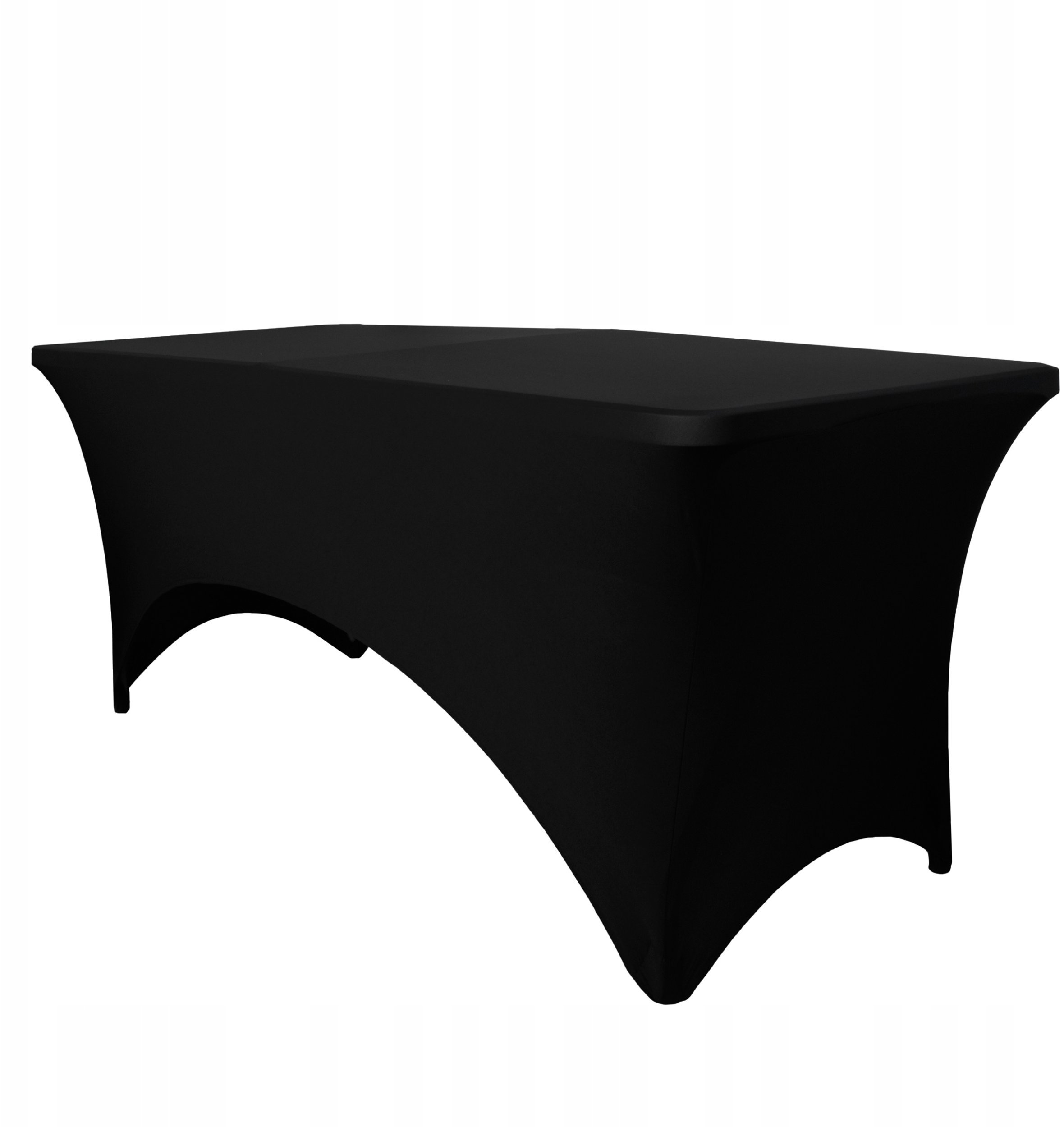POKROWIEC OBRUS NA STÓŁ CATERINGOWY OGRODOWY 180 CZARNY ELASTYCZNY