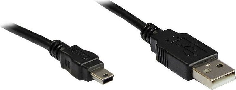 Kabel USB Good Connections USB-A - miniUSB 0.3 m Czarny (3310-AM03)
