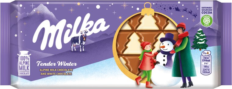 Milka Czekolada mleczna z białą czekoladą 90 g