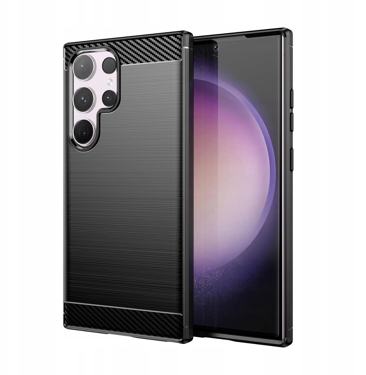 Etui silikonowe Carbon Case do Samsung Galaxy S24 FE - czarne
