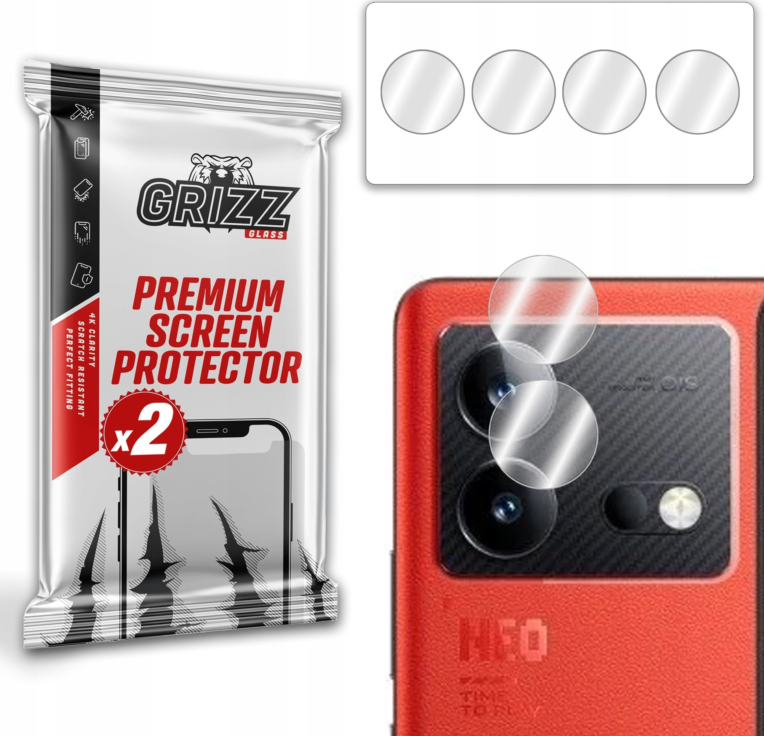 GrizzGlass Szkło na aparat GrizzGlass HybridGlass Camera vivo iQOO Neo8 Pro