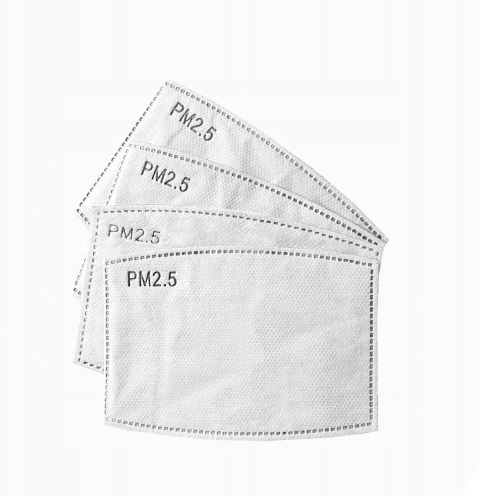 KOMPLET Maska Wielorazowa + 6x FILTR PM 2.5 WĘGIEL