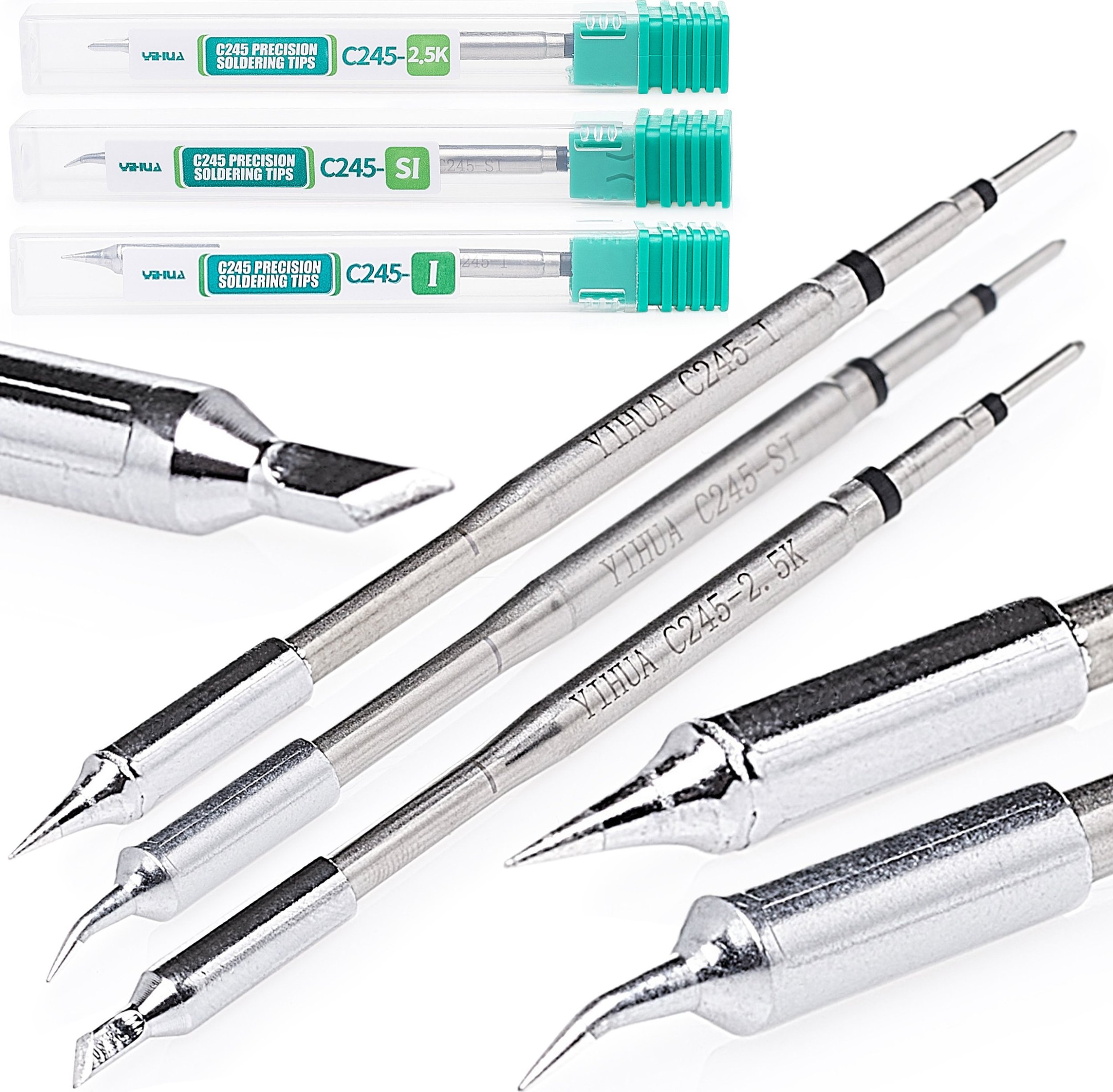 Zestaw 3 Groty Lutownicze Yihua C245 T245 I SI 2.5K do Lutowania Techrebal