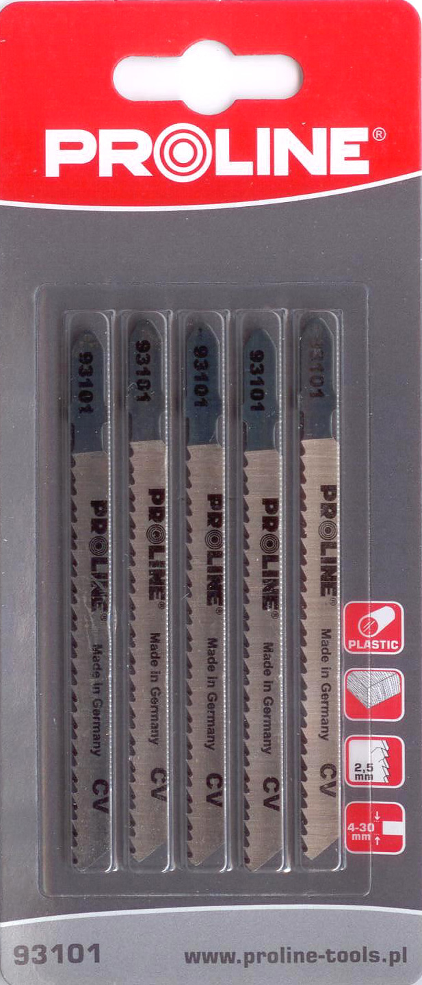 Pro-Line Brzeszczoty do wyrzynarki do drewna 110x2,5mm typ T(A) 5szt. 93101L