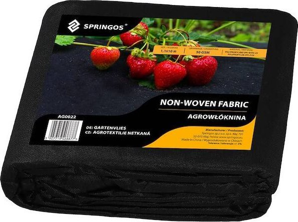 Springos Agrowłóknina antychwastowa agrotkanina 50g czarna mata 1,1 x10 m UNIWERSALNY