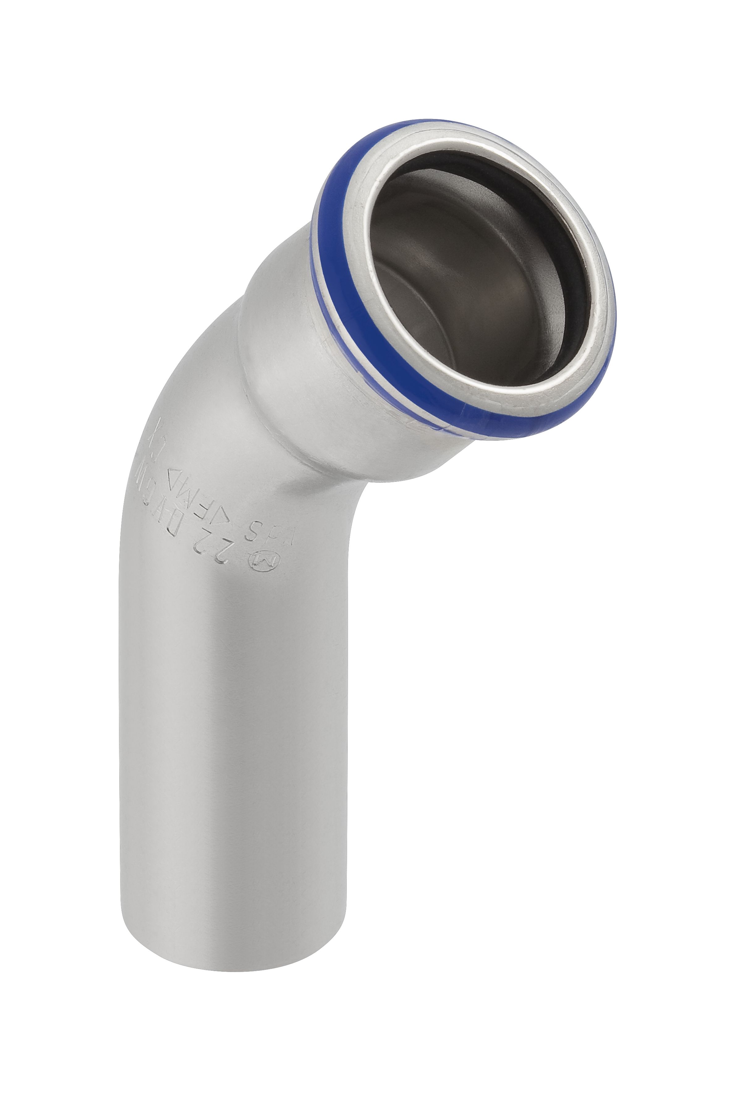 Geberit Kolano jednokielichowe 45° d22 MAPRESS EDELSTAHL - 30704