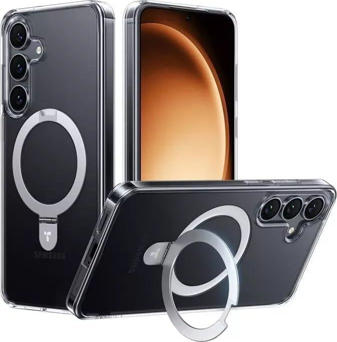 Etui na telefon Torras Ostand Series do Samsung S25 (przezroczyste)