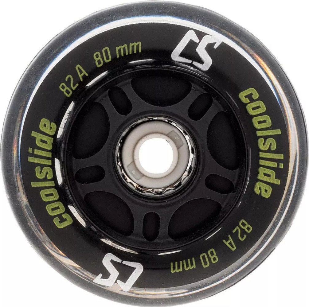 Kółka do rolek łyżworolek Coolslide świecące LED Wheel 80mm czarne 4 sztuki
