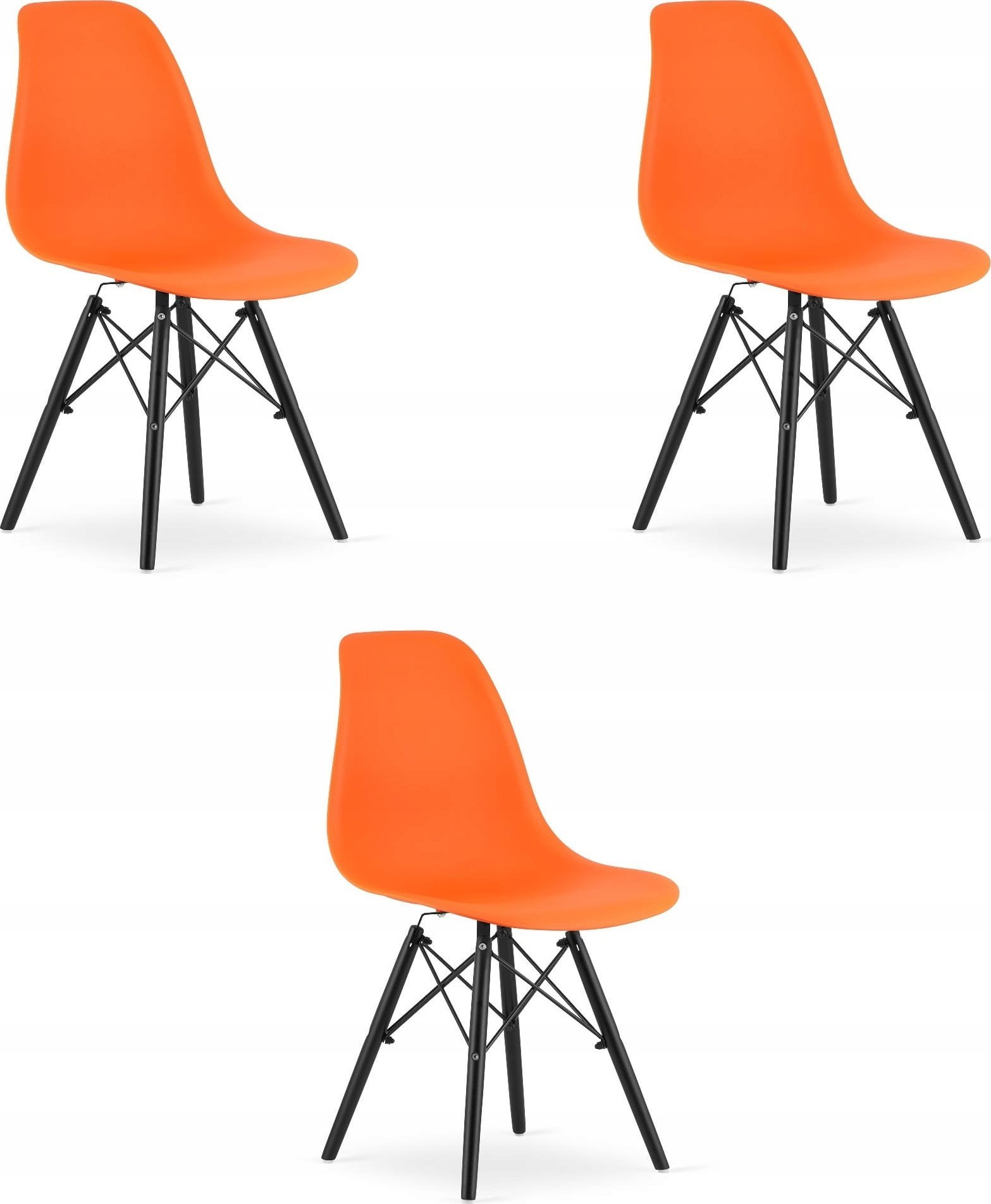 Leobert Krzesło OSAKA pomarańcz / nogi czarne x 3