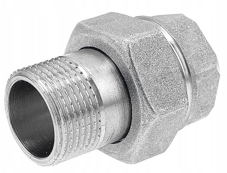 Śrubunek chrom 3/4 prosty z uszczelką F