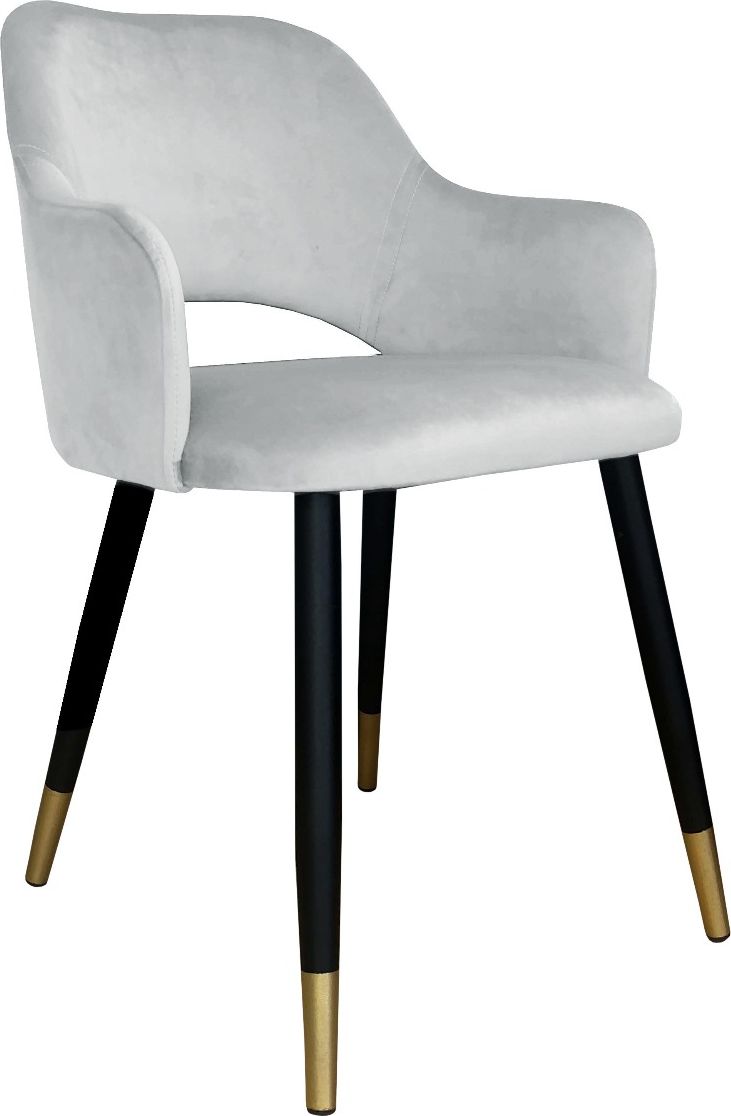 Atos Krzesło NAPO VELVET GOLD jasno szare nowoczesne ATOS