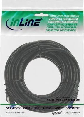 InLine InLine® Patch cable armoured, U/FTP, Cat.6A, black, 30m