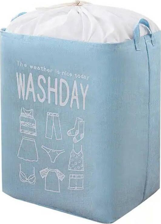 Kosz na pranie Aptel POJEMNIK na Pranie Worek 70 litrów 44x33x53cm niebieski BQ66B