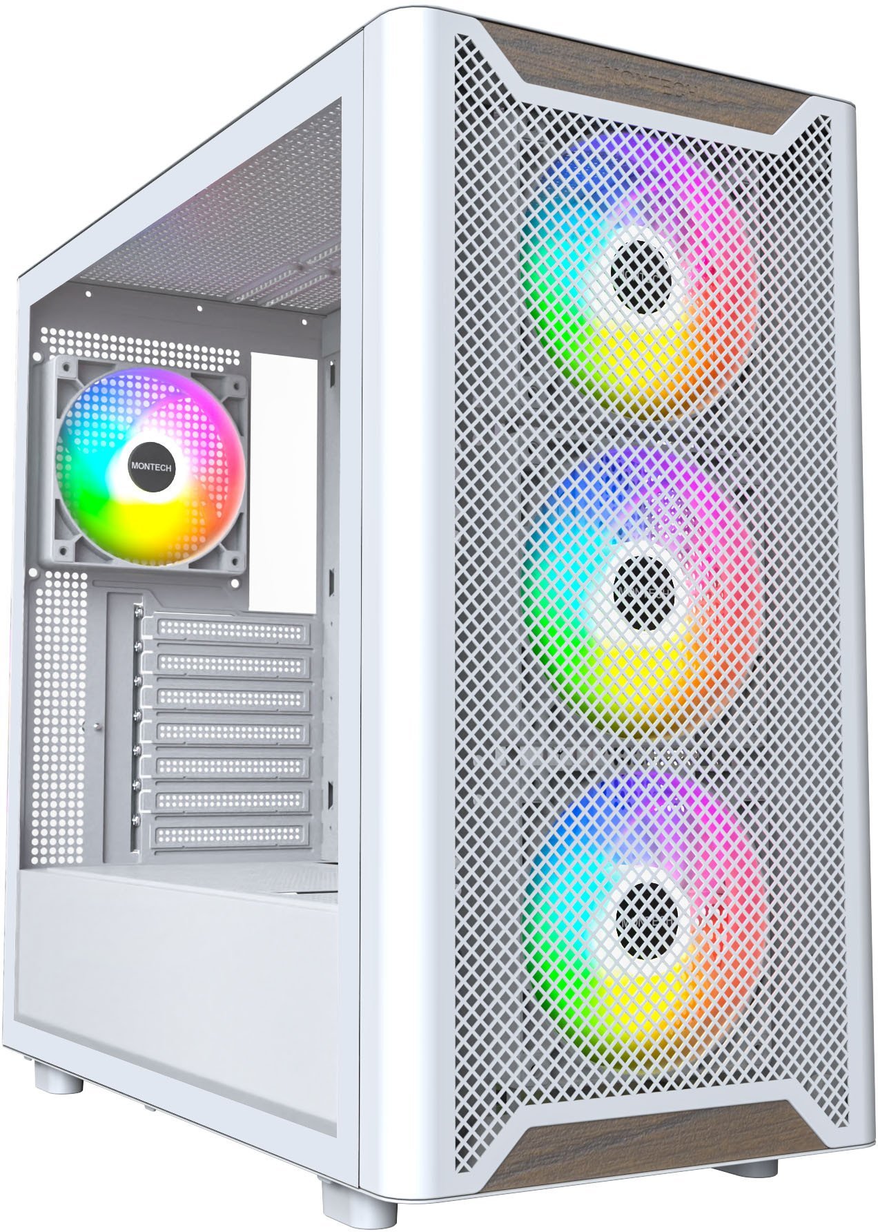 Obudowa Montech XR Wood biała ARGB