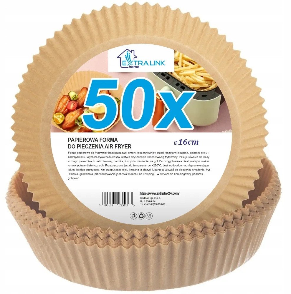 Extralink HOME PAPIEROWE WKLADY DO FRYTKOWNICY OKRAGLE 16CM (50 SZT)