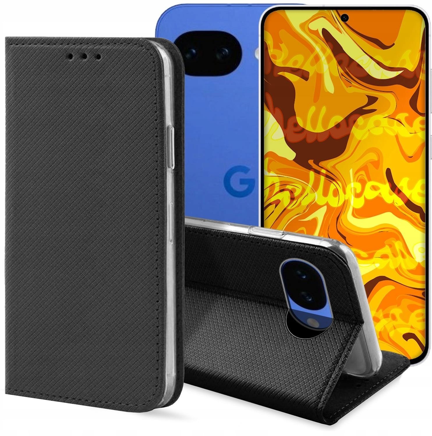 Etui z Klapką Do Google Pixel 10a (Czarne, Zamykane, Magnetyczne, Kabura)