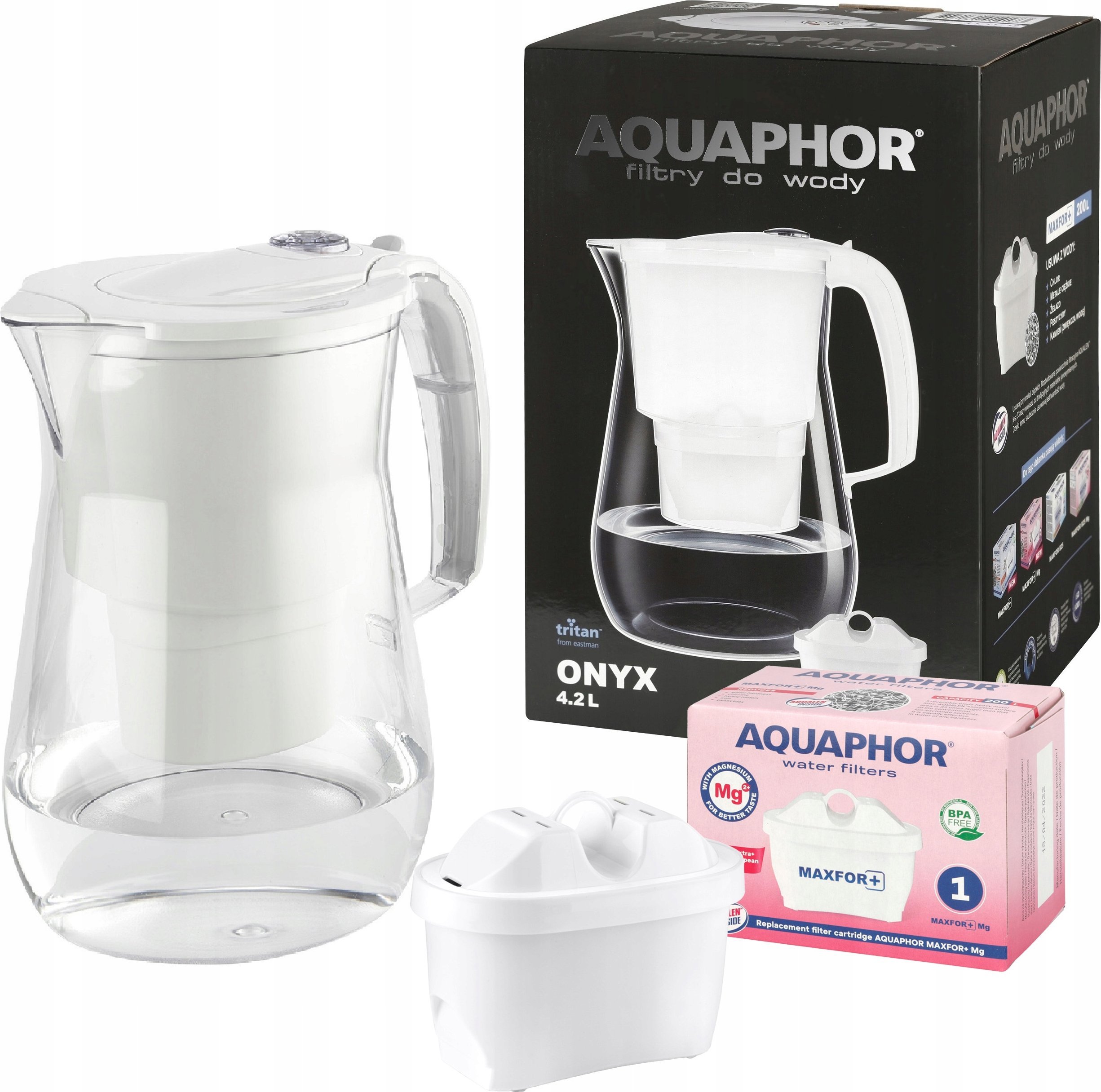 Aquaphor Onyx 4,2 l dzbanek filtrujący z filtrem Maxfor B25 Mg Plus