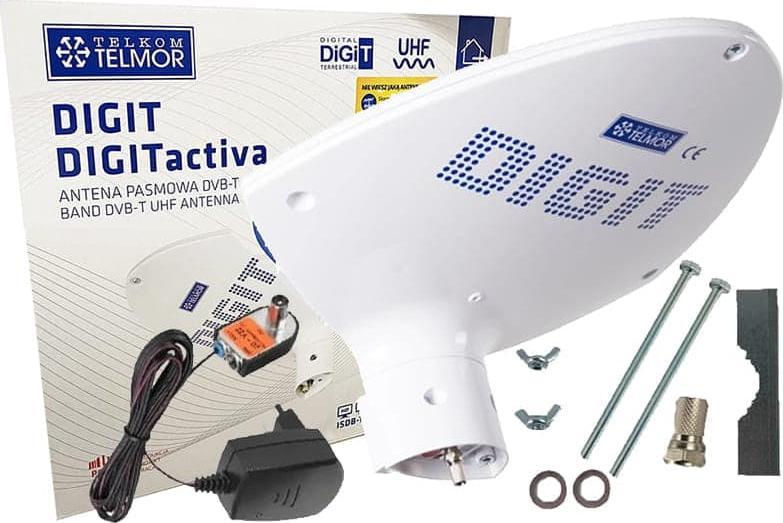 Antena RTV Telkom-Telmor Antena TV naziemnej cyfrowej DIGIT ACTIVA biała TELMOR