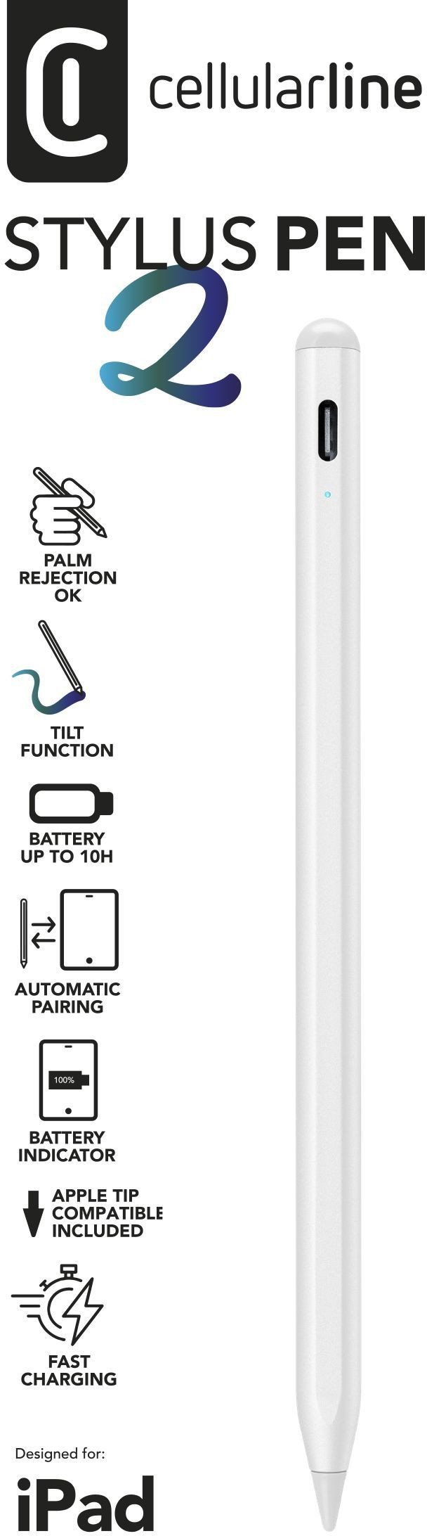 Cellularline 8018080488719 rysik do PDA 80 g Szary