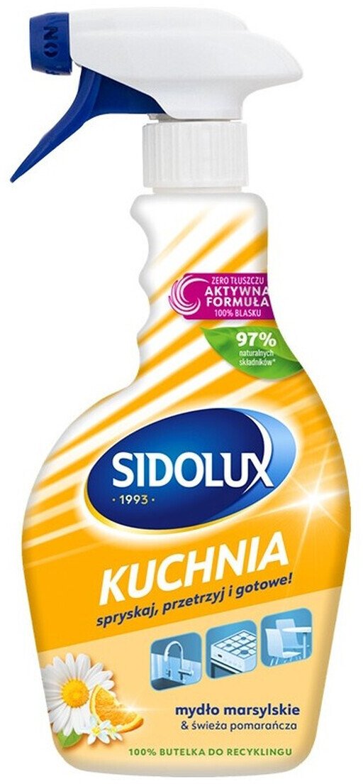 Sidolux Professional Spray do czyszczenia kuchni Mydło Marsylskie & Świeża Pomarańcza 500ml