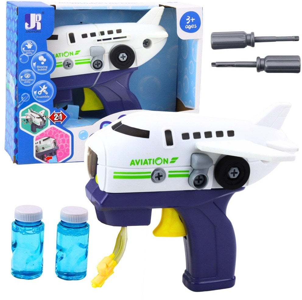 Pistolet Do Baniek Mydlanych Samolot do Skręcania Płyny Śrubokręt 2w1