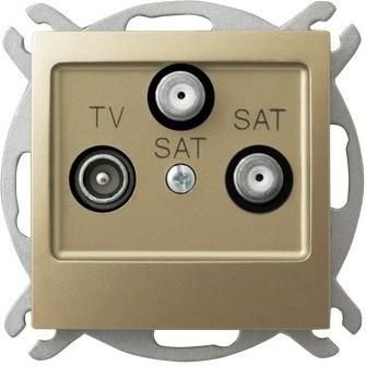 Ospel Gniazdo antenowe Impresja RTV-SAT-SAT złoty metalik (GPA-Y2S/m/28)