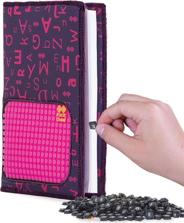Zeszyt a5 w linie, pixie crew, alfabet, purpurowy