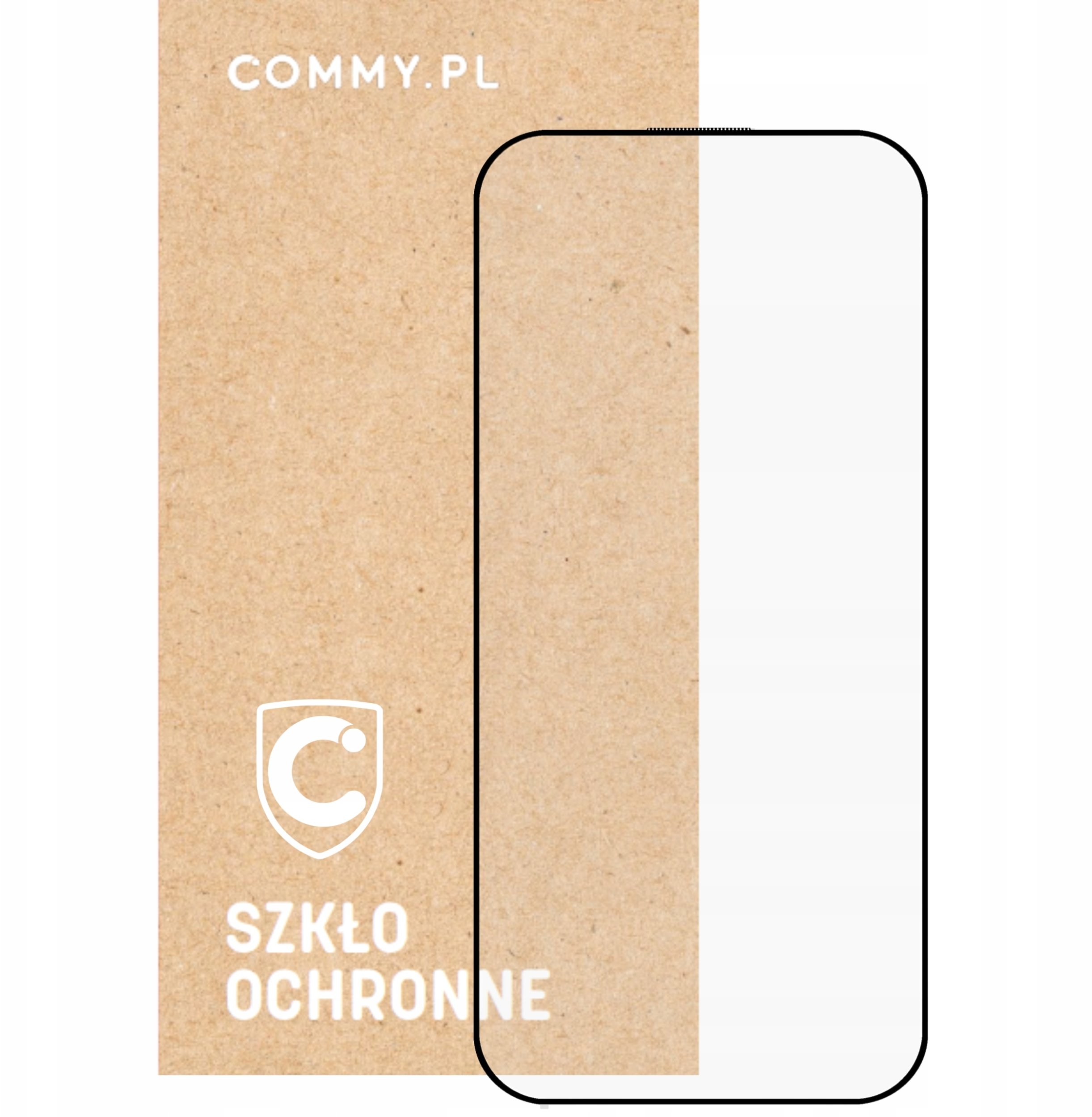 Szkło hartowane 5D COMMY do iPhone 15 Pro czarna ramka