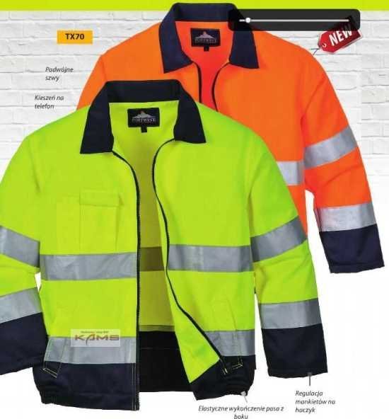 Portwest TX70 Kurtka ostrzegawcza Madrid - żółto-granatowy M