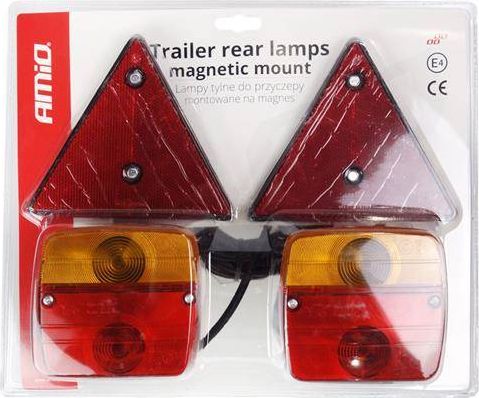 AMiO Lampy tylne do przyczepy montowane na magnes