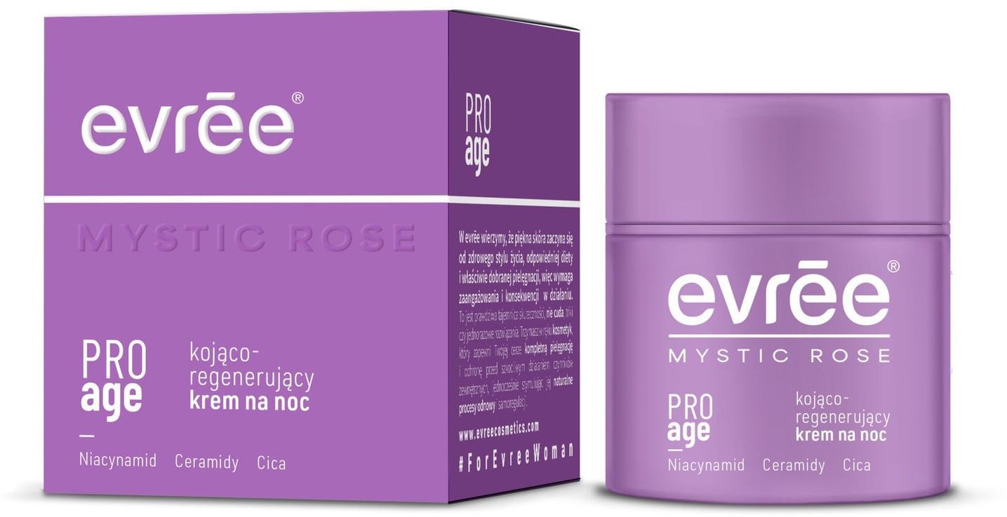 EVREE Mystic Rose Pro Age Kojąco-regenerujący krem na noc 50 ml