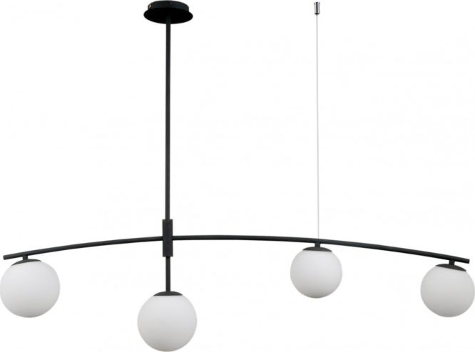 Lampa wisząca Italux Nowoczesna lampa wisząca LED Ready czarna Italux Senai kule PND-31322-4A-SB