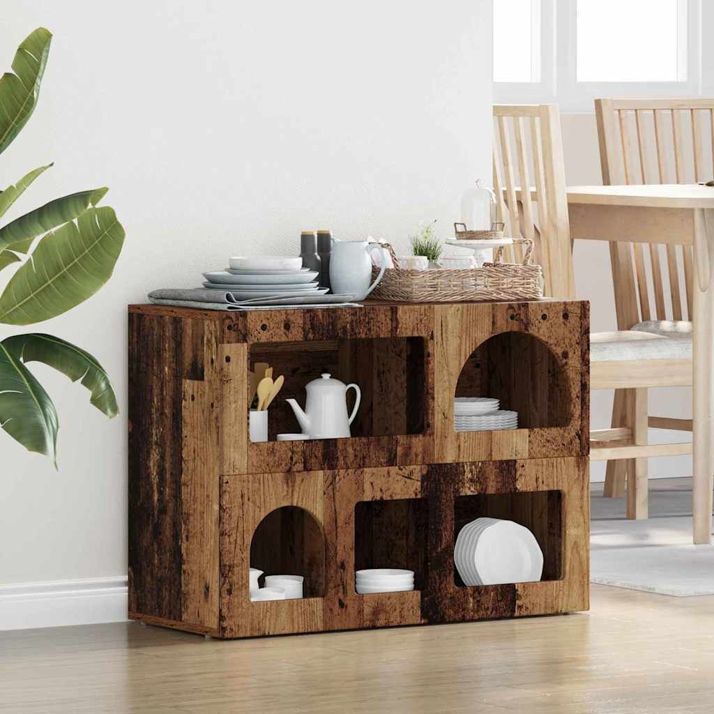 vidaXL Bufet Stare drewno 80,5 x 35 x 59 cm Materiał drewniany