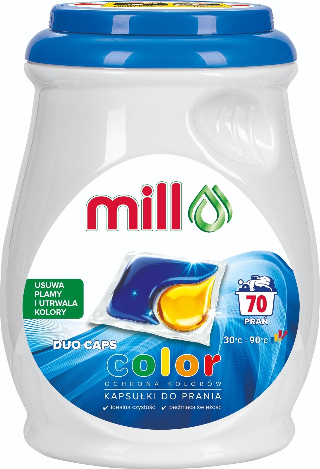 Mill Kapsułki do prania koloru i MILL Duo Professional 70szt