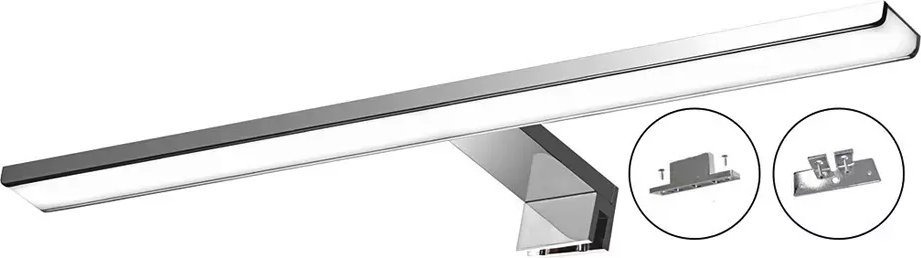 Kinkiet Lumes Srebrny kinkiet łazienkowy LED - N014-Cortina 13,8W 60x11,5x4 cm