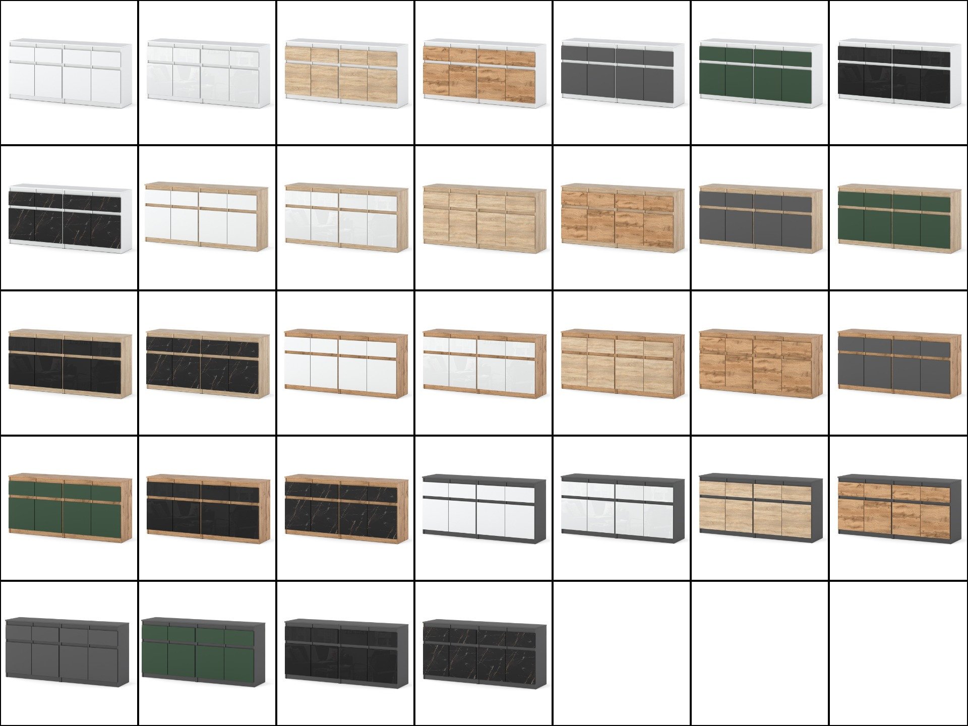 Komoda Drewniana 4 Szuflady Dąb Wotan Sonoma Szafka 160cm Sypialnia Salon