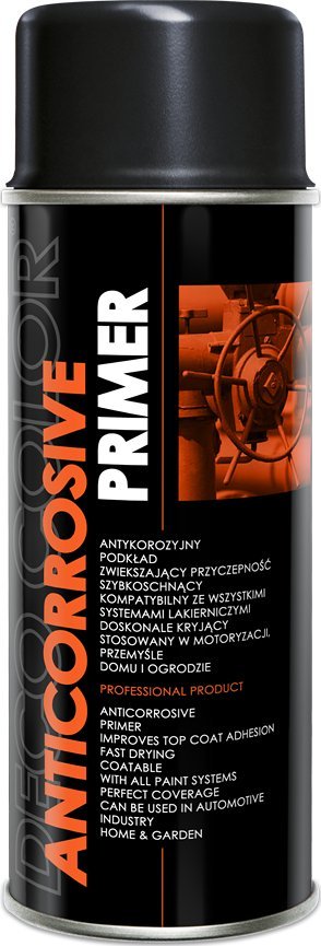 DECO COLOR Podkład antykorozyjny do samochodu czarny 400ml ANTICORROSIVE PRIMER